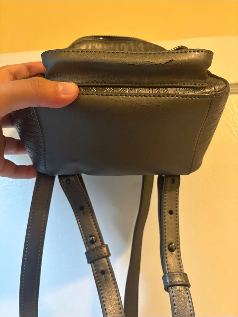 Juicy Couture Black Mini Logo-Embossed Backpack